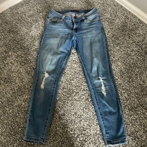 Slightly distressed jeans